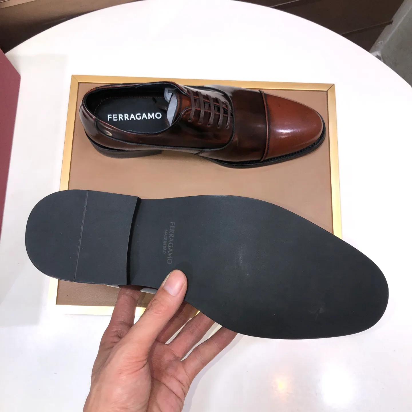Men's shoes 💰540💰 [Ferragamo/Ferragamo] The latest model from the counter. Original imported high-quality cowhide with open sides + imported 🐂 cowhide lining + original luxury metal buckle + original combination outsole. Comparison is stress-free 38–45 (45 is custom-made and cannot be returned or exchanged)